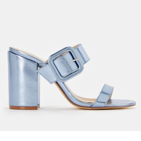 JustFab Metallic Blue Sandal - Picture 3 of 8